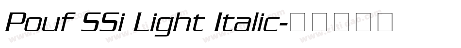 Pouf SSi Light Italic字体转换